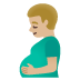 🫃🏼 pregnant man: medium-light skin tone display on Google